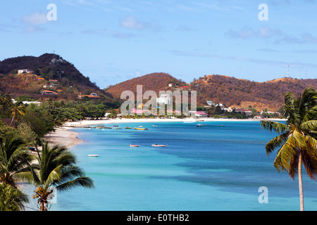 Ansicht Süd Grand Anse Bay in der Nähe von St George Township, Grenada, Caribbean Stockfoto