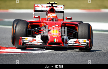 Formel 1 Grand Prix von Spanien 2014---Kimi Räikkönen - Räikkönen, Raeikkonen (FIN), Ferrari F14 T Stockfoto