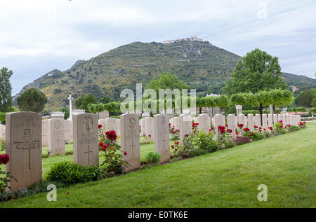 Commonwealth-Kriegsgräber am Friedhof in Cassino, Italien Stockfoto