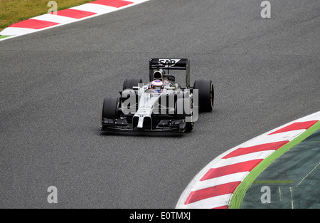 Formel 1 Grand Prix von Spanien 2014---Jenson Button (GBR), McLaren MP4-29 Stockfoto