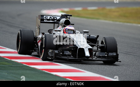 Formel 1 Grand Prix von Spanien 2014---Jenson Button (GBR), McLaren MP4-29 Stockfoto