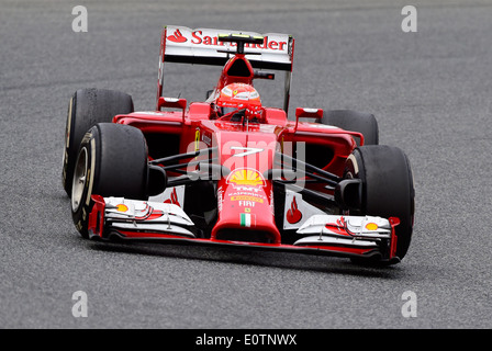 Formel 1 Grand Prix von Spanien 2014---Kimi Räikkönen--Räikkönen - Raeikkonen - (FIN), Ferrari F14 T Stockfoto