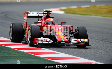 Formel 1 Grand Prix von Spanien 2014---Kimi Räikkönen--Räikkönen - Raeikkonen - (FIN), Ferrari F14 T Stockfoto