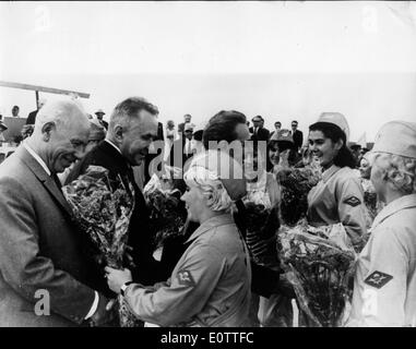 Alexei Kossygin, Nikolai Podgorny, Leonid Breschnew Stockfoto