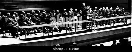 Reverend Billy Graham spricht in der Royal Festival Hall Stockfoto