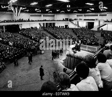 Reverend Billy Graham spricht in Kopenhagen Stockfoto