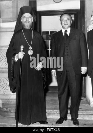 Erzbischof Makarios III besucht James Callaghan Stockfoto