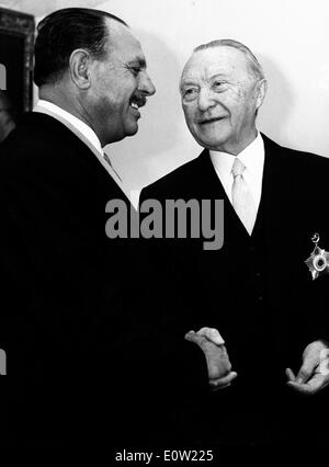 Präsident Ayub Khan und Konrad Adenauer Stockfoto