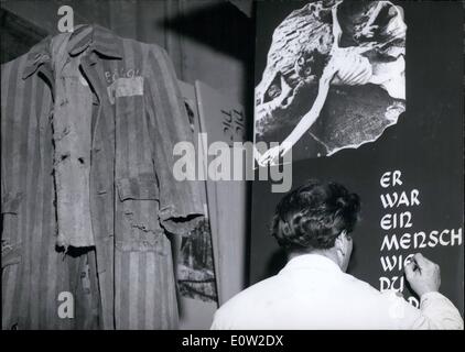 2. Februar 1961 - Eichmann-Ausstellung in München: am 18. Februar in München Burgerbraukeller wo am 9. November 1939 der Simulat Stockfoto