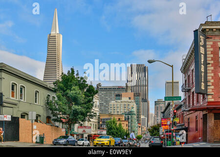 Street, North Beach, San Francisco, Kalifornien, Vereinigte Staaten Stockfoto