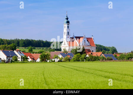 Kirche der Heiligen Petrus und Paulus, Steinhausen, Oberschwaben, Baden-Württemberg, Deutschland Stockfoto