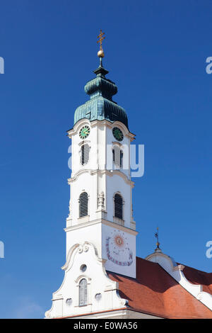 Kirche der Heiligen Petrus und Paulus, Steinhausen, Oberschwaben, Baden-Württemberg, Deutschland Stockfoto