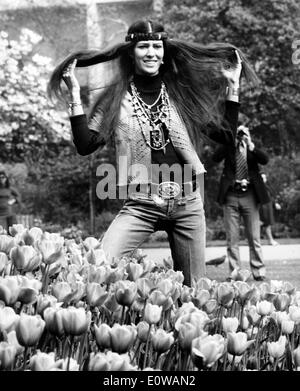 Porträt von Rita Coolidge im park Stockfoto