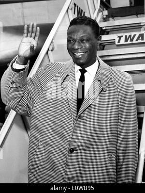 Musiker Nat King Cole, die Ankunft in London Stockfoto