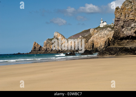 Atlantische Atlantique Strand Boot Bretagne Britany Brittany Camaret Küste Cote Crozon Europa Europe European Finistere Frankreich Frenc Stockfoto