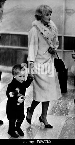 Schauspielerin Diane Cilento mit Sohn Jason Connery Stockfoto