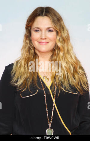 US-amerikanische Schauspielerin Drew Barrymore besucht die Premiere des Films "Blended" im Cinestar am Potsdamer Platz auf Montag, 19. Mai 2014 in Berlin, Deutschland. / Picture alliance Stockfoto