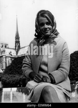 Schauspielerin Jane Fonda in Paris um einen film Stockfoto