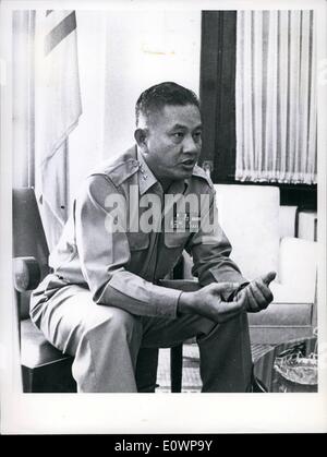 1. Januar 1964 - Major General Duong Van Minh, Vorsitzender der Militärjunta Exekutivkomitee Süd-Vietnam. Keystone Januar 1964 Stockfoto