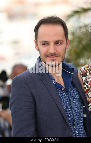 Cannes, Frankreich. 20. Mai 2014. Schauspieler Fabrizio Rongione besucht die Photocall "Deux Jours, Une Nuit" während der 67. Internationalen Filmfestspiele von Cannes am Palais des Festivals in Cannes, Frankreich, am 20. Mai 2014. Foto: Hubert Boesl /dpa - kein Draht-SERVICE - Credit: Dpa picture-Alliance/Alamy Live News Stockfoto