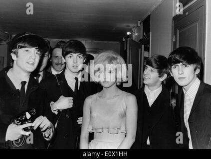 Die Beatles in Konzert mit Sylvie Vartan Stockfoto