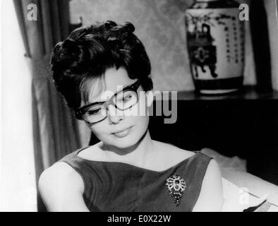 Prinzessin Soraya am Set des Films "Die drei Gesichter einer Frau" Stockfoto