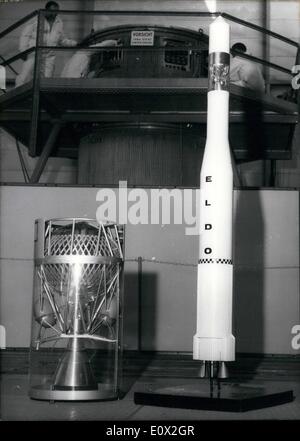 1. Januar 1965 - die Stufe III der europäischen Rakete,, Europe 1''. Fa vorgelegt worden. Boelko GmbH und Erno auf der Boelko Stockfoto