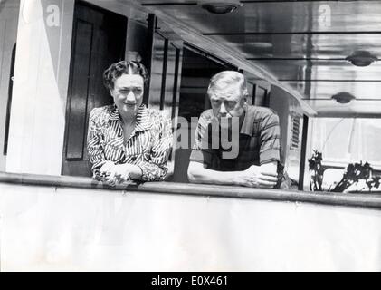 Herzog und Herzogin von Windsor auf einer yacht Stockfoto