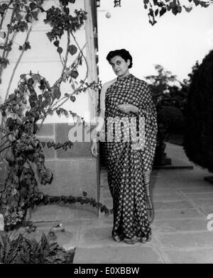Porträt von Indiens Premierministerin Indira Gandhi Stockfoto