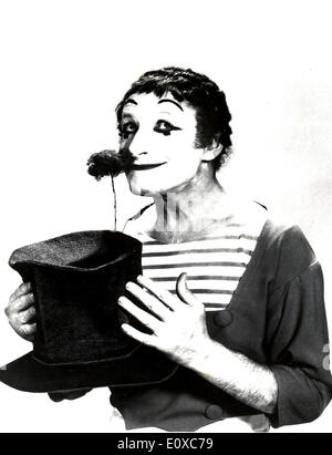 Porträt der französische Pantomime Marcel Marceau Stockfoto