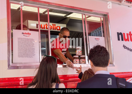 Nutella, branding, Event und Promotion in Madison Square in New York Stockfoto