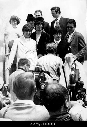 Die Beatles kommen am Flughafen München Stockfoto