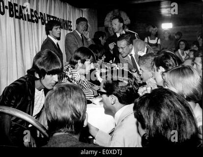 Die Beatles bei einem Presseempfang im Hotel Bayerischer Hof Stockfoto