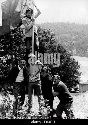 Besetzung von "Gehen die Glocken der Hölle Ting-A-Ling-A-Ling" Stockfoto