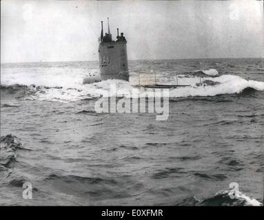 Sept. 09, 1966 - u-Boot sinkt in der Nordsee: ein deutsches u-Boot wurde berichtet heute, dass gestern in der Nordsee versenkt haben Stockfoto