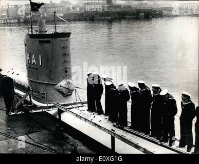 Sept. 09, 1966 - u-Boot sinkt In der Nordsee: Ein deutsches u-Boot wurde heute berichtet, dass gestern in der Nordsee versenkt haben Stockfoto