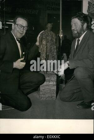 16. März 1967 - die berühmten Ator von Inspector Maigret, ist des belgischen Schriftstellers Georges Simenon derzeit in Paris. Er kam zu mir Stockfoto