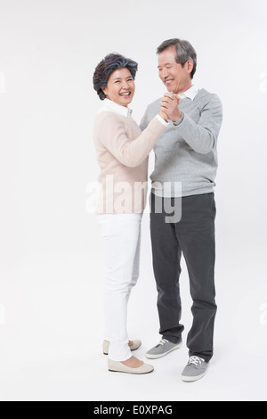 ein altes Ehepaar, tanzen Stockfoto