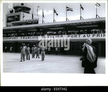 11. November 1967 - Haiti, Port au Prince Flughafen. Foto anlässlich des Erstfluges von Air France Passagier Flüge Miami Port au Prince am 19. November 1967 geplant. Stockfoto