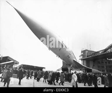 Die Concorde auf dem Display an hangar Stockfoto