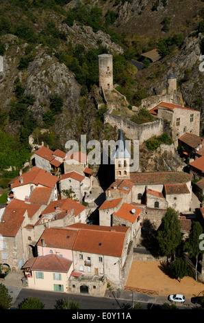 Dorf von Saint Floret. Puy de Dome. Auvergne. Frankreich Stockfoto