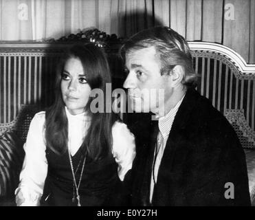 Schauspielerin Natalie Wood mit Ehemann Richard Gregson Stockfoto