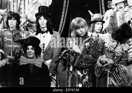 Die Rolling Stones, die Dreharbeiten zu "Rock And Roll Circus" Stockfoto