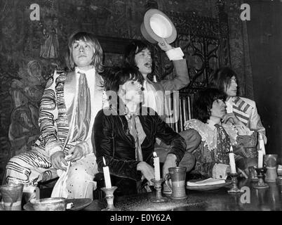 Mick Jagger und die Rolling Stones haben party Stockfoto