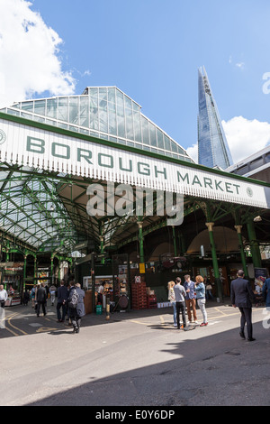 Eingang zum Borough Market, in der Nähe von London Bridge. Stockfoto