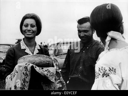 Schauspielerin Sophia Loren in dem Film "Sonnenblume" Stockfoto