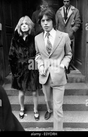 Rolling Stones Mick Jagger mit Marianne Faithfull Stockfoto