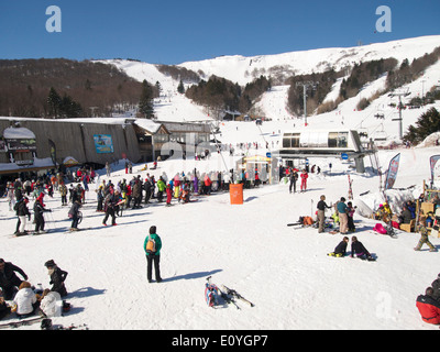 Super Besse Skigebiet, Auvergne, Frankreich Stockfoto