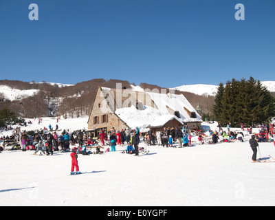 Super Besse Skigebiet, Auvergne, Frankreich Stockfoto