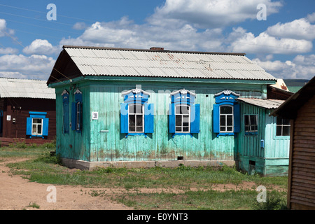 Gebäude in Ivolginskij Dazan, Werchnjaja Ivolga, Burjatien, Sibirien, Russland Stockfoto